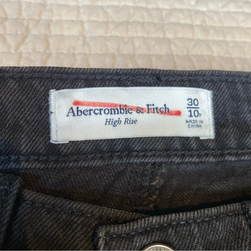 Abercrombie & Fitch Womens Front Slit Gray Denim Midi Skirt Size 30 Whimsigoth